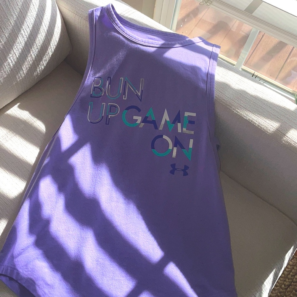 Under Armor, Purple tank, Girls medium